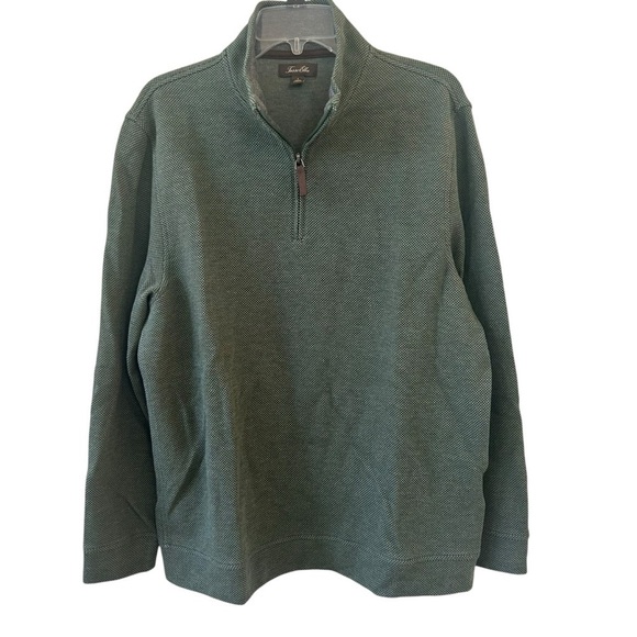 Green Quarter-Zip Sweater Large - Picture 1 of 8